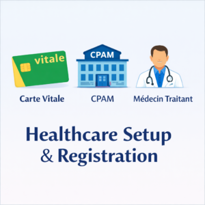 Get fully set up with CPAM, your Carte Vitale, and your médecin traitan