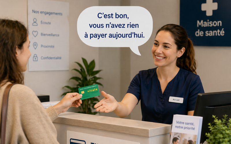 tiers payant France doctor payment no upfront cost