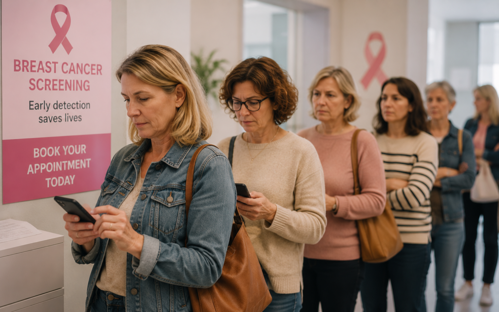 Women waiting for breast cancer screening appointments as demand for mammograms rises in France