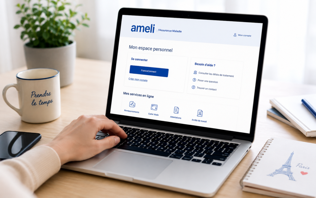 Using an ameli account online for French healthcare administration