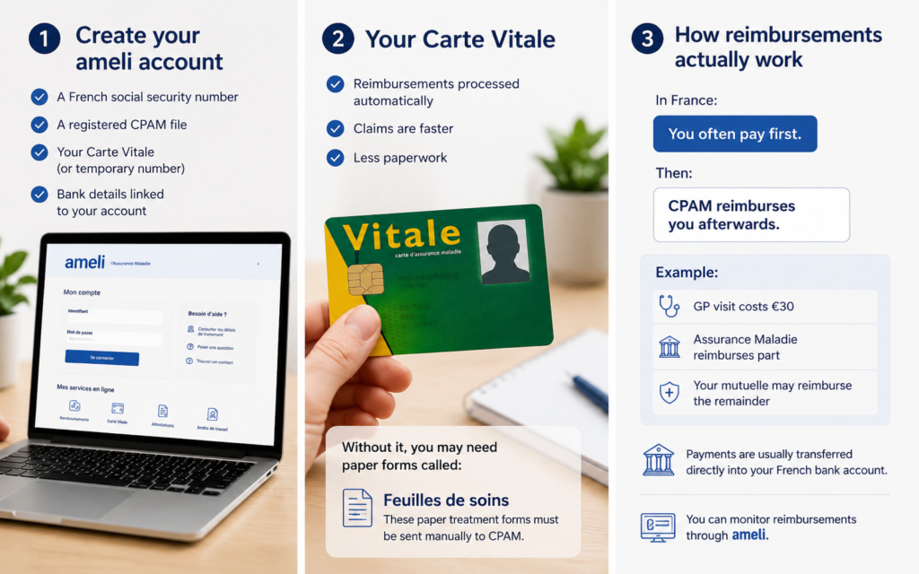 Carte Vitale and French healthcare reimbursement process explained