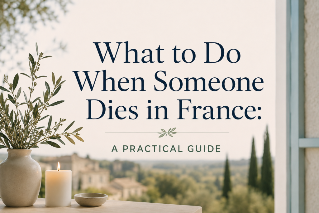 Practical guidance on what to do when someone dies in France